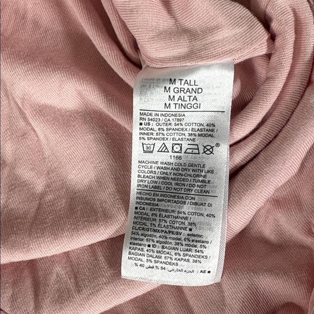 Old Navy size M tall ribbed light pink body suit with adjustable straps VGUC - Picture 3 of 5